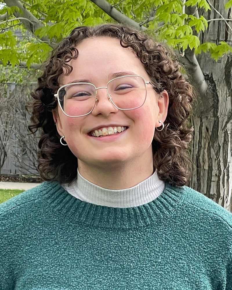 Haven in green sweater